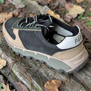P448 Jackson Green Beige Trail Sneakers Made in Italy Chunky Lug Sole | Sz.44 EU